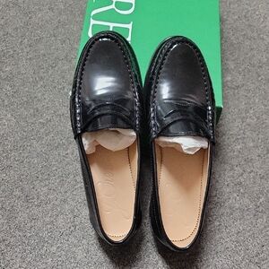 J. Crew Classic Black Leather Loafers